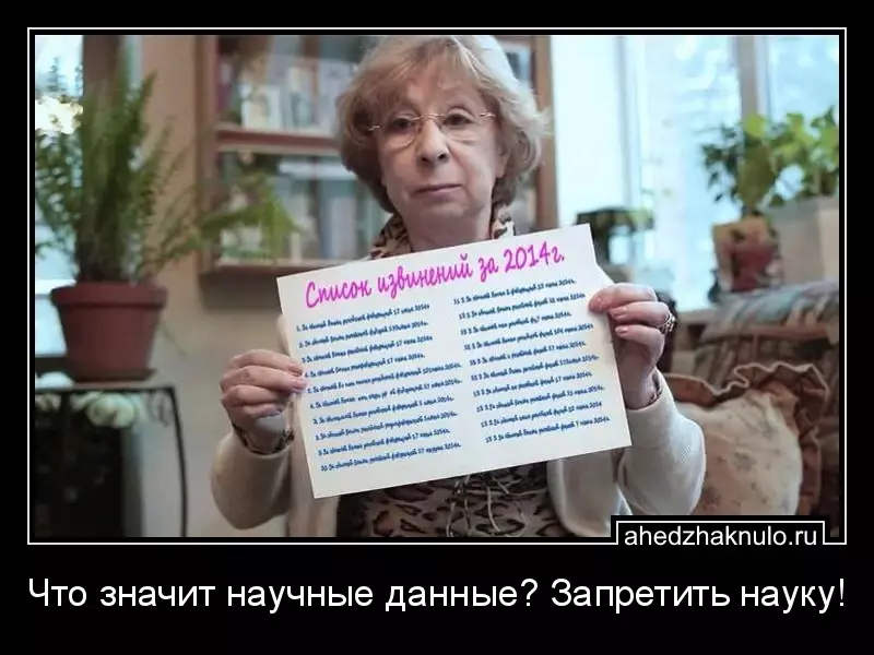 Что значит научные данные? Запретить науку!