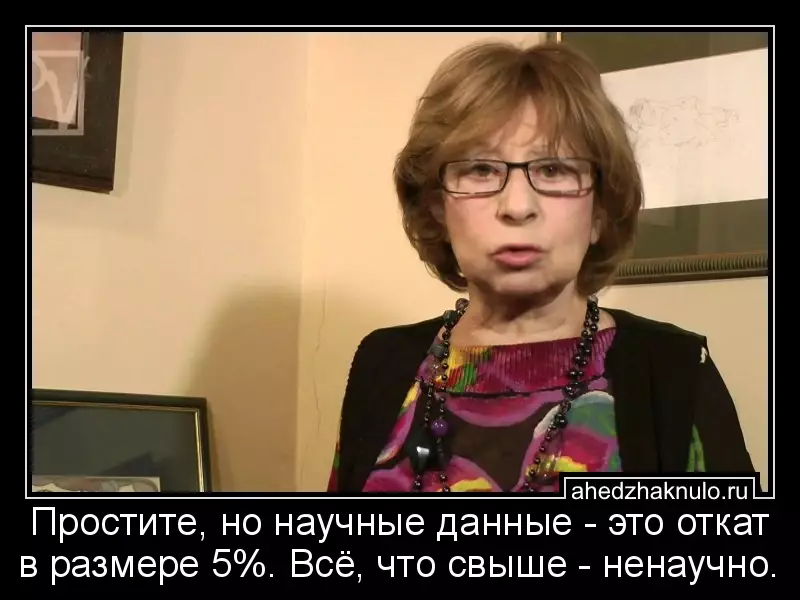 Простите, но научные данные - это откат в размере 5%. Всё, что свыше - ненаучно.