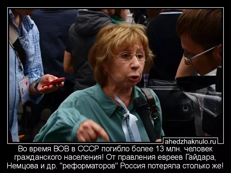 Во время ВОВ в СССР погибло более 13 млн. человек гражданского населения! От правления евреев Гайдара, Немцова и др. 